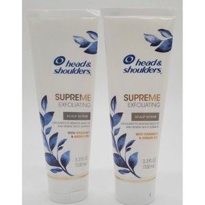 LOT 2 NEW Head & Shoulders Supreme Exfoliating Scalp Scrub Treatment 3.3 oz each